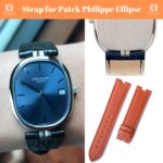 Daydaywatchband Patek Philippe PP Golden Ellipse Vintage 5738 3548 orange black custom handmade leather watch band strap replacement watch belt replacement for sale aftermarket