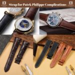 Daydaywatchband Patek Philippe Pp Grand Complications Sky Moon Tourbillon Perpetual Calendar World Time blue brown alligator crocodile leather watch strap band belt replacement