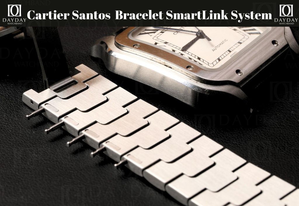 Daydaywatchband Steel SmartLink System bracelet metal strap band replacement for Cartier Santos de Cartier Medium Large XL