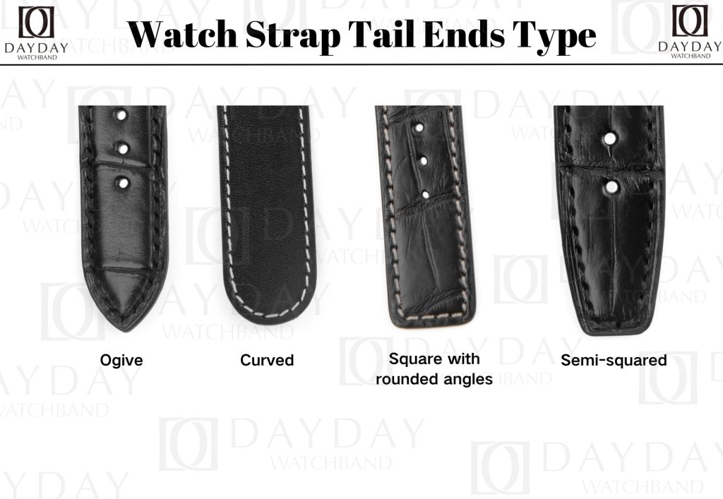 Daydaywatchband leather watch strap band belt replacement tail ends type