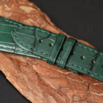 Green Alligator leather watch straps band replacement for Girard Perregaux GP Laureato 38mm 42mm green blue Aston Martin Copper Infinity (2)