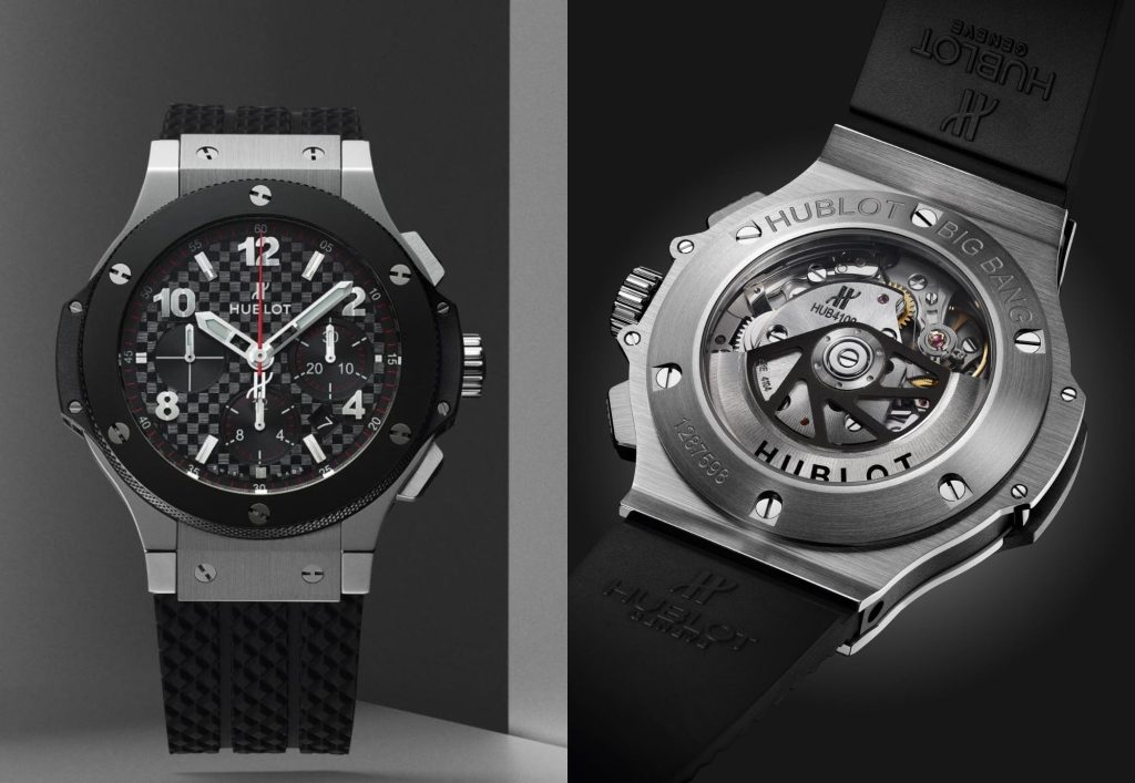 Hublot wrist watch timepiece price guide review of Hublot Big Bang Original Black Magic Steel men’s and ladies watches