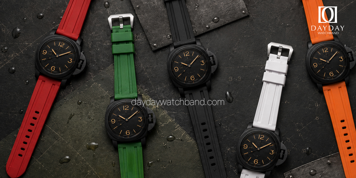 FKM Rubber Watch Strap for Panerai 22mm 24mm ( 8 colors) 41 Panerai-rubber-watch-bands-daydaywatchband