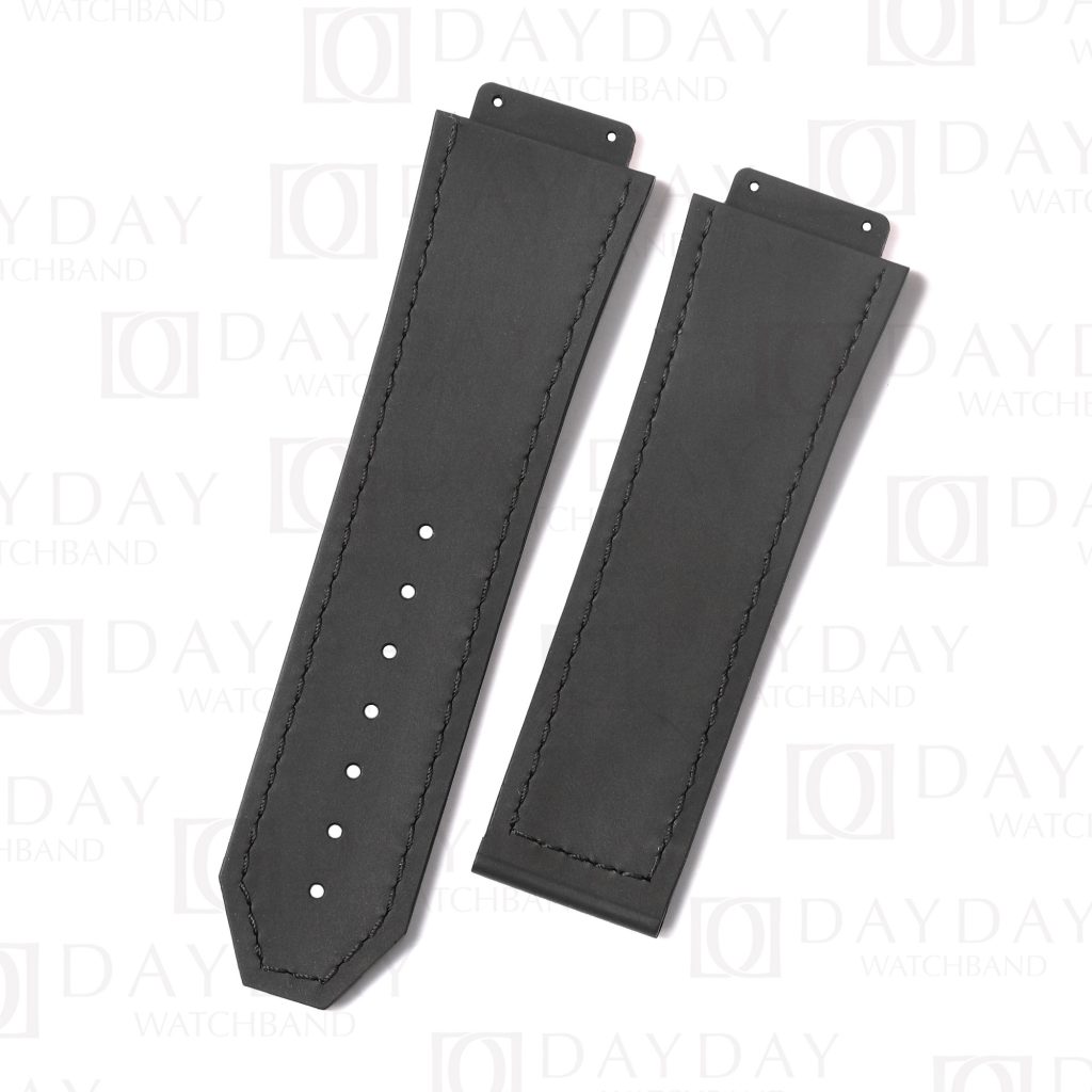 Red alligator crocodile leather strap band replacement with waterproof rubber linning for Hublot Classic Fusion 33mm 38 mm 42mm 45mm and more Hublot wrist watch