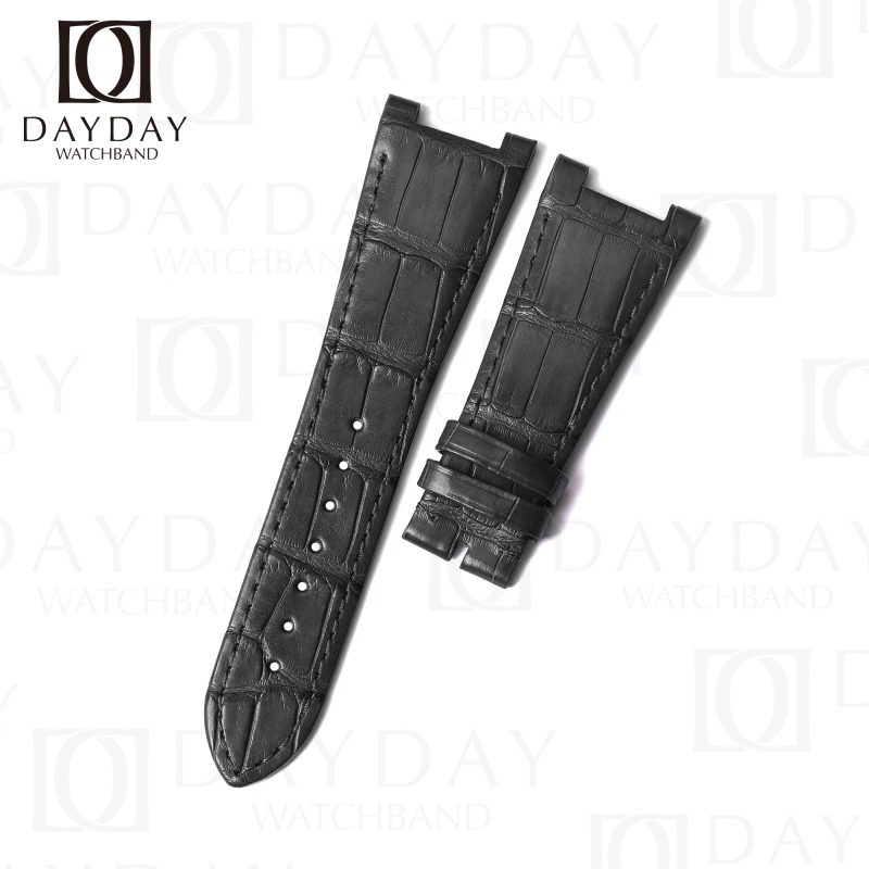 black Alligator leather watch straps band replacement for Girard Perregaux GP Laureato 38mm 42mm green blue Aston Martin Copper