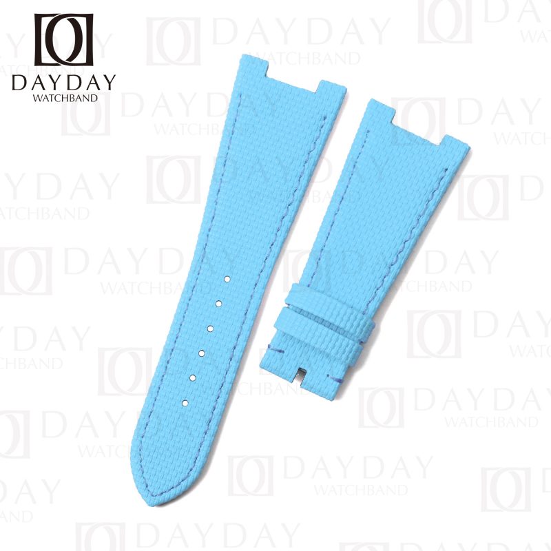 custom light blue Patek Philippe Nautilus silicone rubber watch strap band replacement for Patek Philippe PP Nautilus 5711, 5712, 5726, 5167