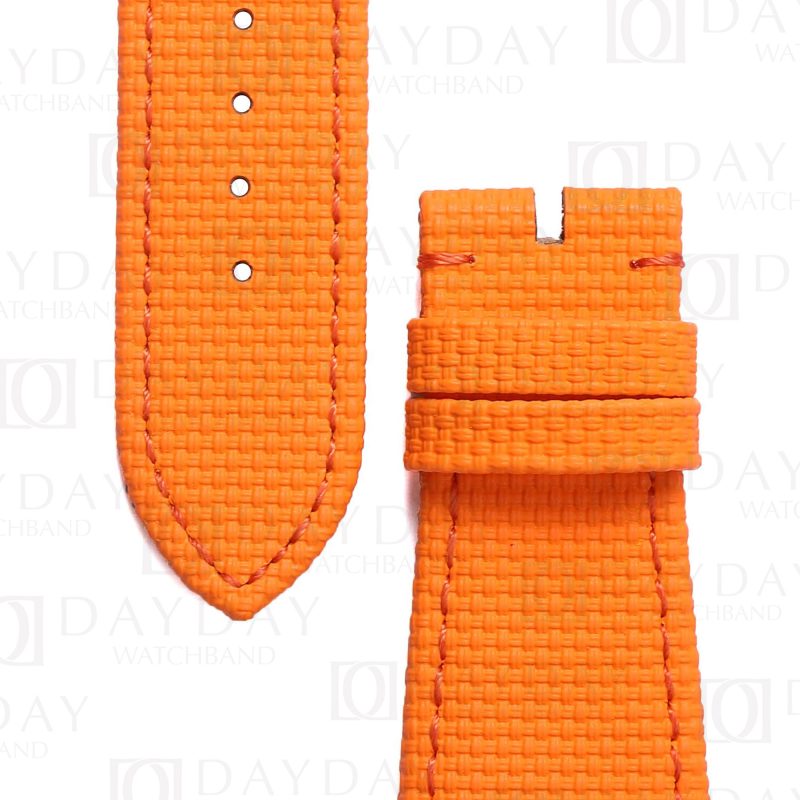 custom orange Patek Philippe Nautilus silicone rubber watch strap band replacement for Patek Philippe PP Nautilus 5711, 5712, 5726, 5167