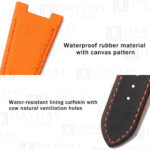 custom orange Patek Philippe Nautilus silicone rubber watch straps band replacement for Patek Philippe PP Nautilus 5711, 5712, 5726, 5167