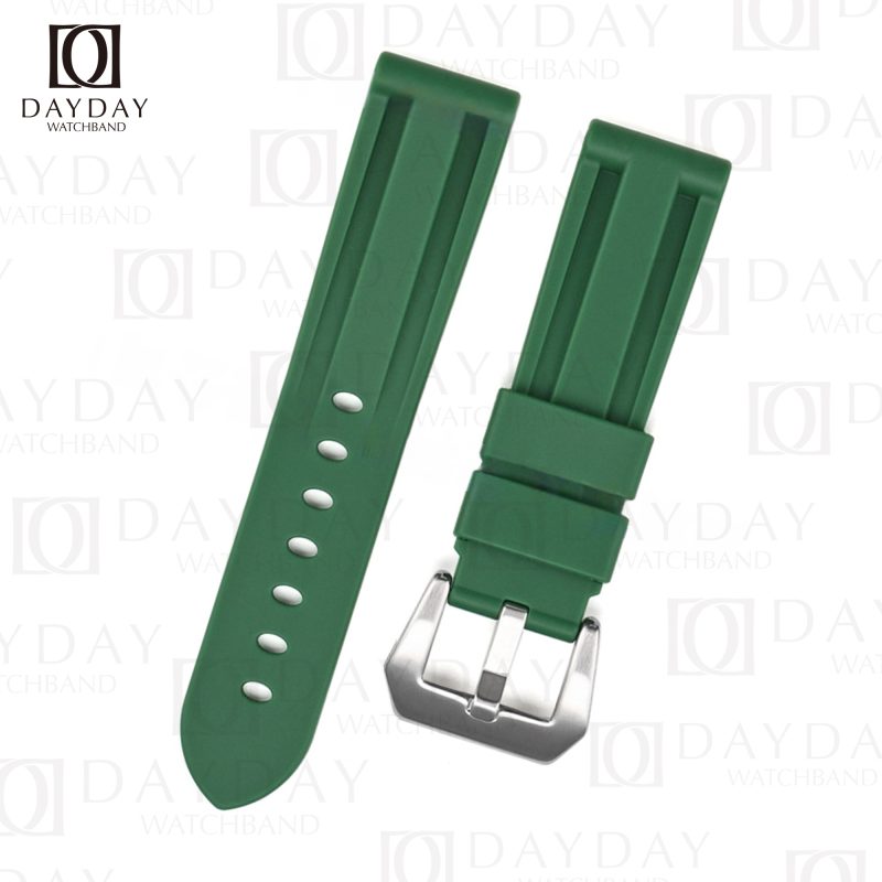 green fkm rubber watch strap watch bands replacement with buckle 22mm 24mm for Panerailuminor Panerai Luminor GMT 40mm 42mm 44mm men’s watch