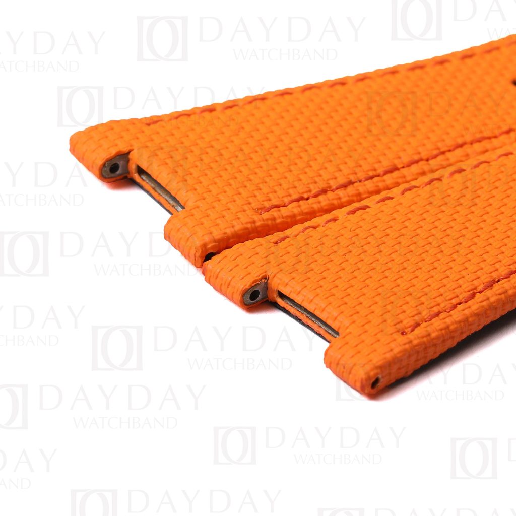 original watch insert orange Patek Philippe Nautilus silicone rubber watch strap band replacement for Patek Philippe PP Nautilus 5711, 5712, 5726, 5167