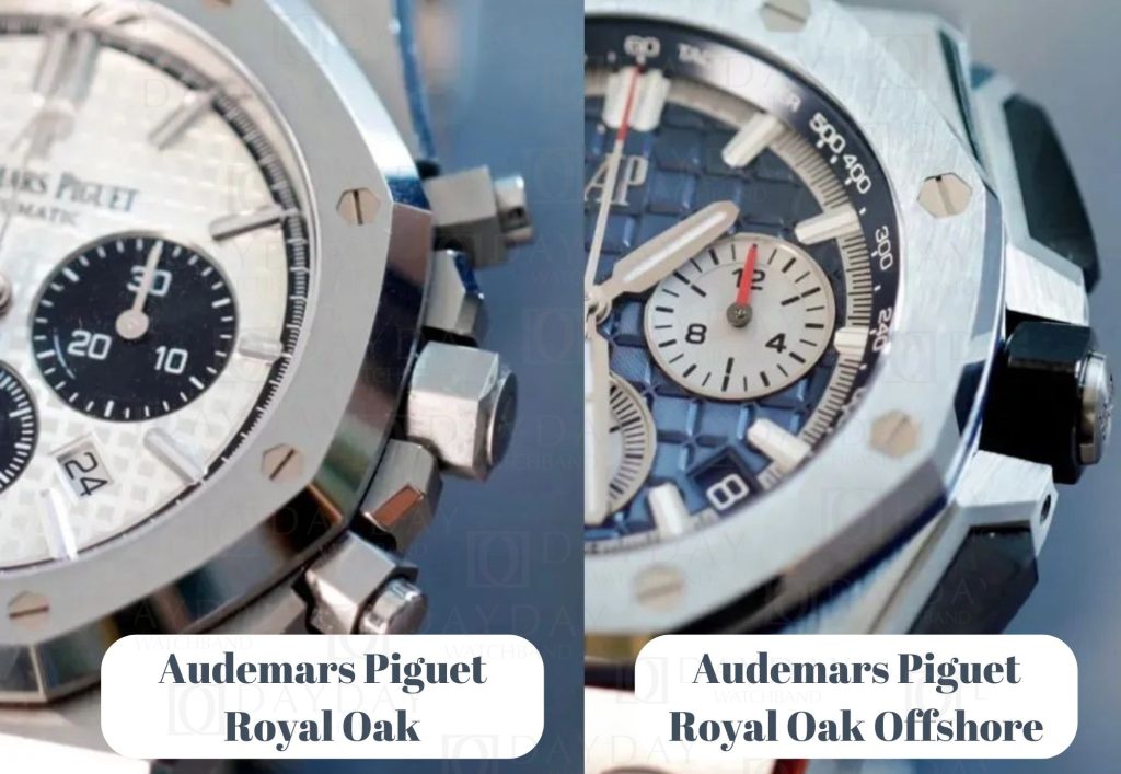 AP Audemars Piguet Royal Oak Offshore VS Audemars Piguet Royal Oak watch crown