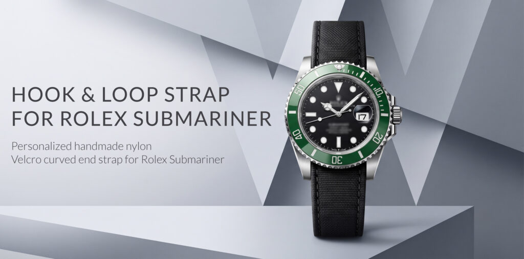 Custom-canvas-velcro-curved-end-strap-for-Rolex-Submariner