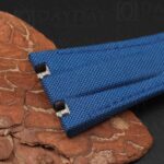 matel insert on blue canvas velcro strap band replacement for Audemars Piguet AP Royal Oak Offshore Diver Chronograph