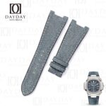 Custom blue denim fabric leather watch strap band replacement for Patek Philippe Nautilus 5711 5712