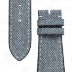 blue denim fabric leather watch strap wrist band replacement for Patek Philippe Nautilus 5711 5712
