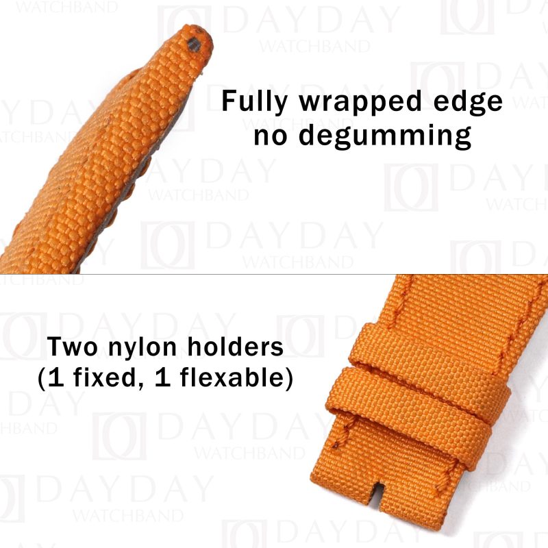 orange watch band replacement with metal insert for pp patek philippe nautilus 5711 5712 (2)