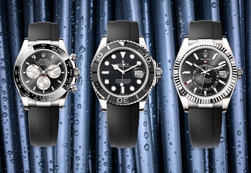 daydaywatchband black fkm rubber watch strap band replacement for Rolex Submariner Sky dweller