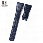 Custom Blue Croco leather watch strap for lWC Da Vinci