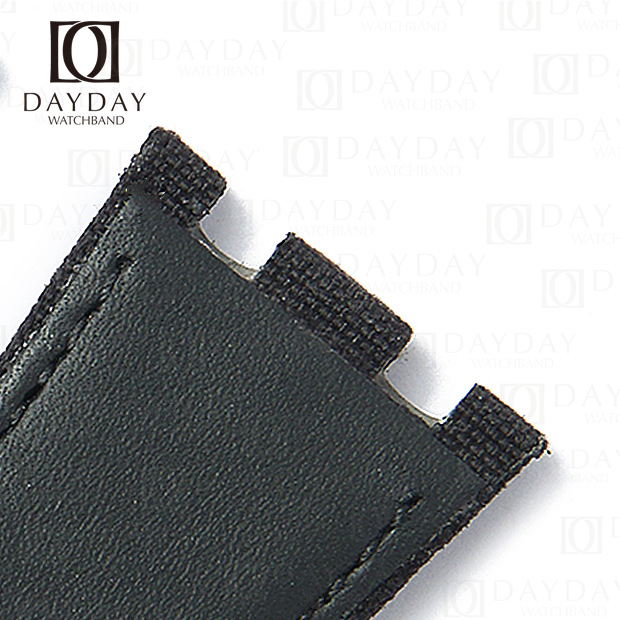 watch band For Audemars Piguet Royal Oak 15710 watch black Velcro Nylon Canvas strap (6)_副本