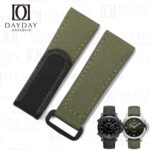 22mm 24mm 26mm Army green canvas nylon velcro dive strap replacement for Panerai Luminor Radiomir