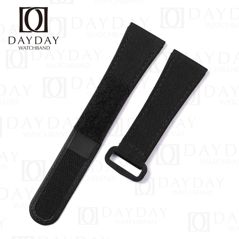 22mm 24mm 26mm black canvas nylon velcro dive strap replacement for Panerai Luminor Radiomir