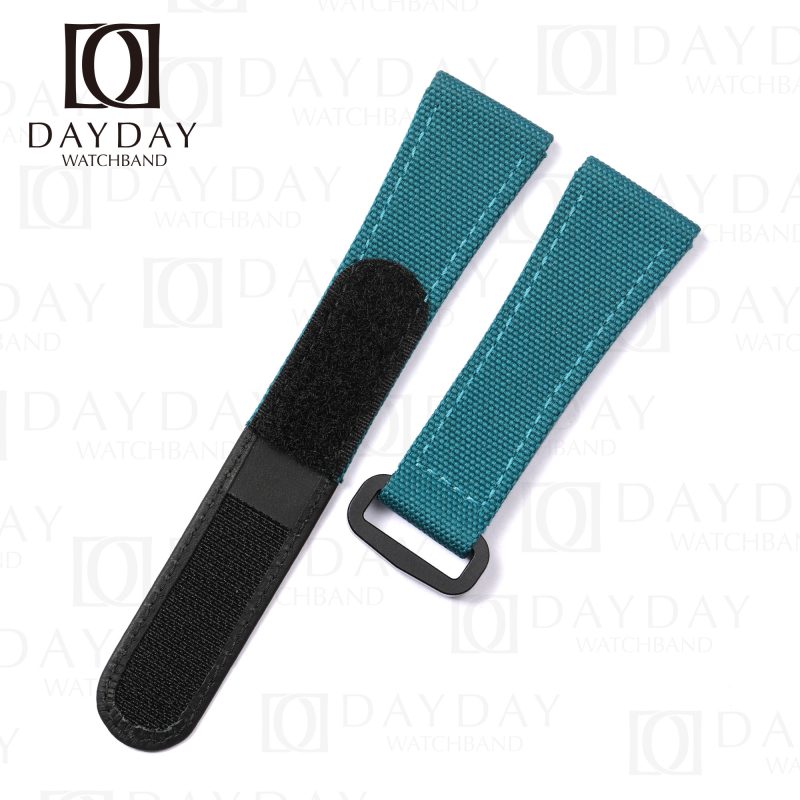 22mm 24mm 26mm blue canvas nylon velcro dive strap replacement for Panerai Luminor Radiomir