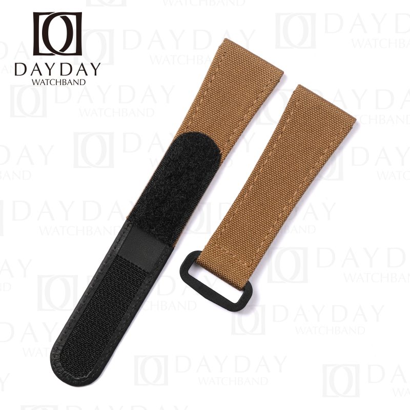 22mm 24mm 26mm brown canvas nylon velcro dive strap replacement for Panerai Luminor Radiomir