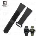 Black rubber dive velcro strap band replacement for Panerai Luminor Luminor Due Radiomir 22mm 24mm 26mm