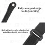 Black rubber dive velcro strap band replacement for Panerai Luminor Luminor Due Radiomir 22mm 24mm 26mm (2)