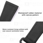 Black rubber dive velcro strap band replacement for Panerai Luminor Luminor Due Radiomir 22mm 24mm 26mm (3)