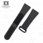 Black rubber dive velcro watch strap replacement for Panerai Luminor Luminor Due Radiomir 22mm 24mm 26mm