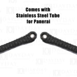 Black rubber velcro strap replacement with Metal Tubes for Panerai Luminor Due Radiomir