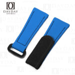 Blue rubber dive velcro watch bands replacement for Panerai Luminor Luminor Due Radiomir 22mm 24mm 26mm