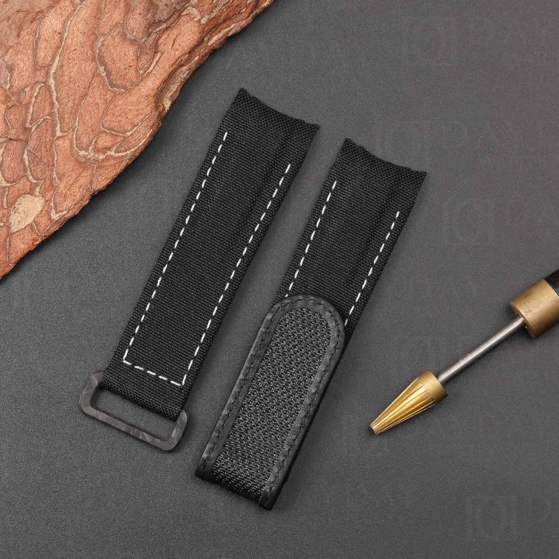 Custom canvas nylon velcro strap 21mm replacement for Rolex Diw Carbon Sea-Dweller (3)