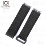 Custom canvas nylon velcro strap band 21mm replacement with calfskin lining for Rolex Diw Carbon Sea-Dweller