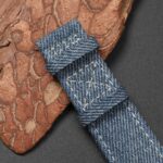 Custom handmade Patek Philippe PP Calatrava 5524r blue jeans fabric strap band belt for sale (2)