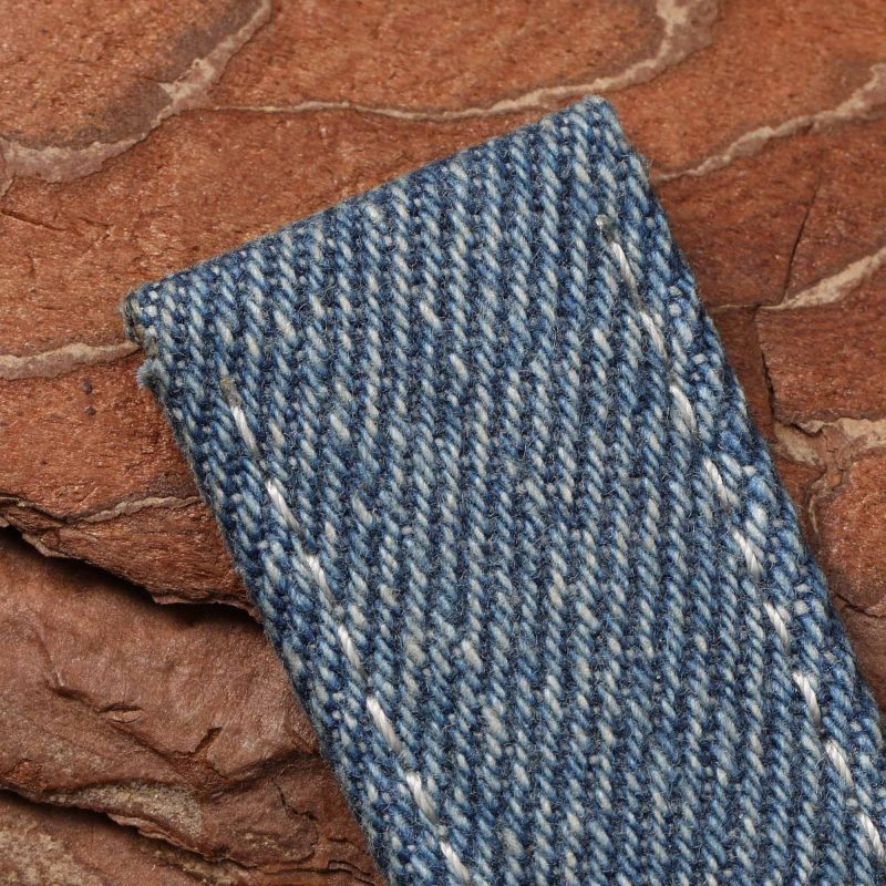Custom handmade Patek Philippe PP Calatrava 5524r blue jeans fabric strap band replacement belt for sale