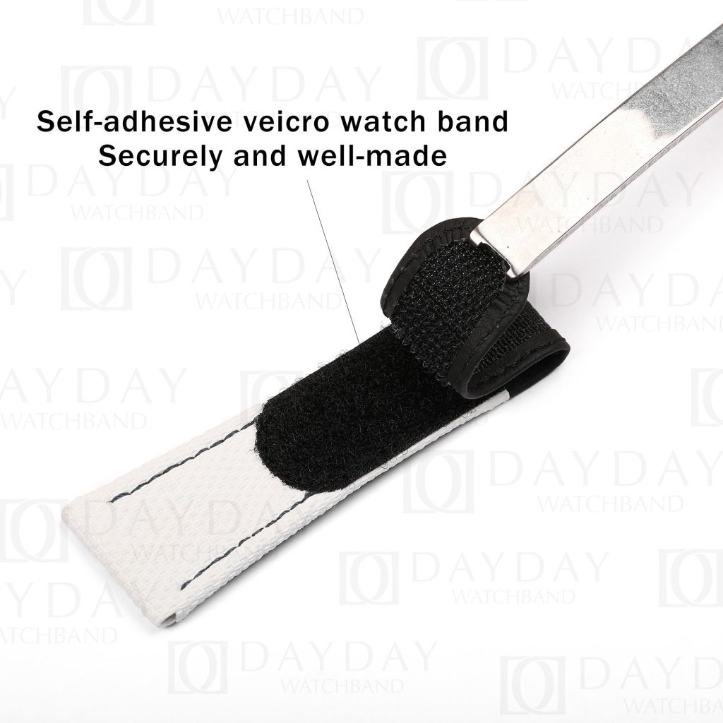Easy to wear white rubber velcro