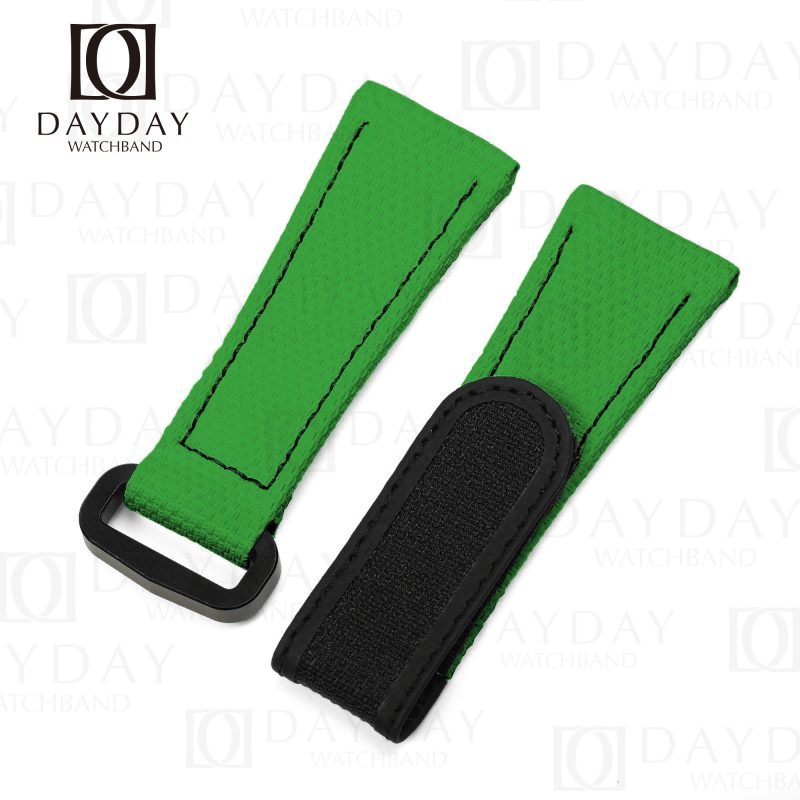 Green rubber dive velcro watch bands strap replacement for Panerai Luminor Luminor Due Radiomir 22mm 24mm 26mm