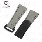 Grey rubber dive velcro watch bands strap replacement for Panerai Luminor Luminor Due Radiomir 22mm 24mm 26mm