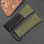 Panerai Luminor Radiomir 22mm 24mm 26mm Army green canvas velcro dive watch strap wrist band aftermarket