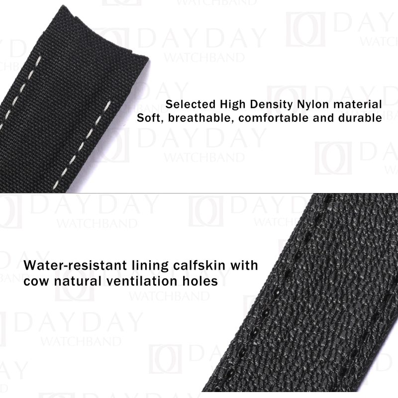 canvas nylon watch band strap replacement for Rolex Diw carbon sea dweller