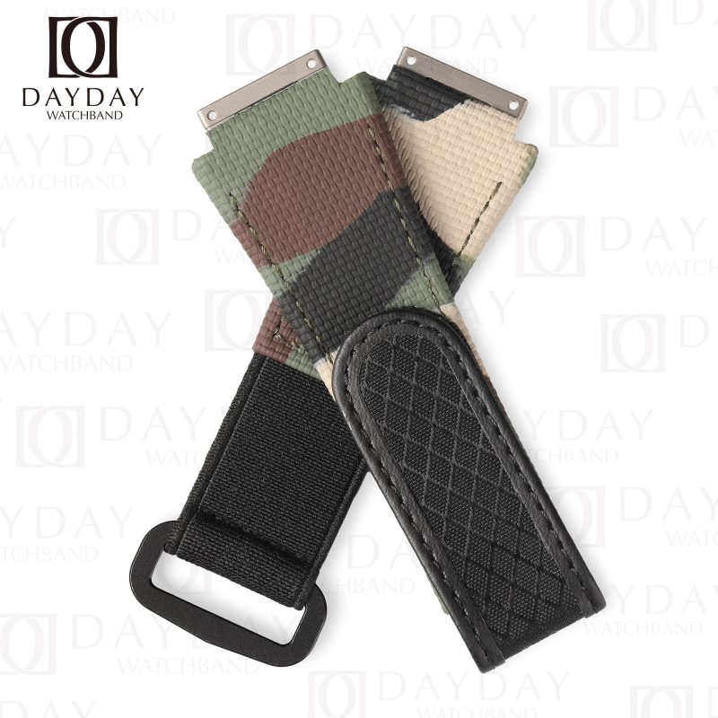 Handmade Richard Mille camo Camouflage RM velcro watch strap replacement watch band (2)