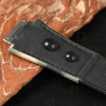 waterproof black calfskin linning Richard Mille RM rubber velcro watch strap replacement