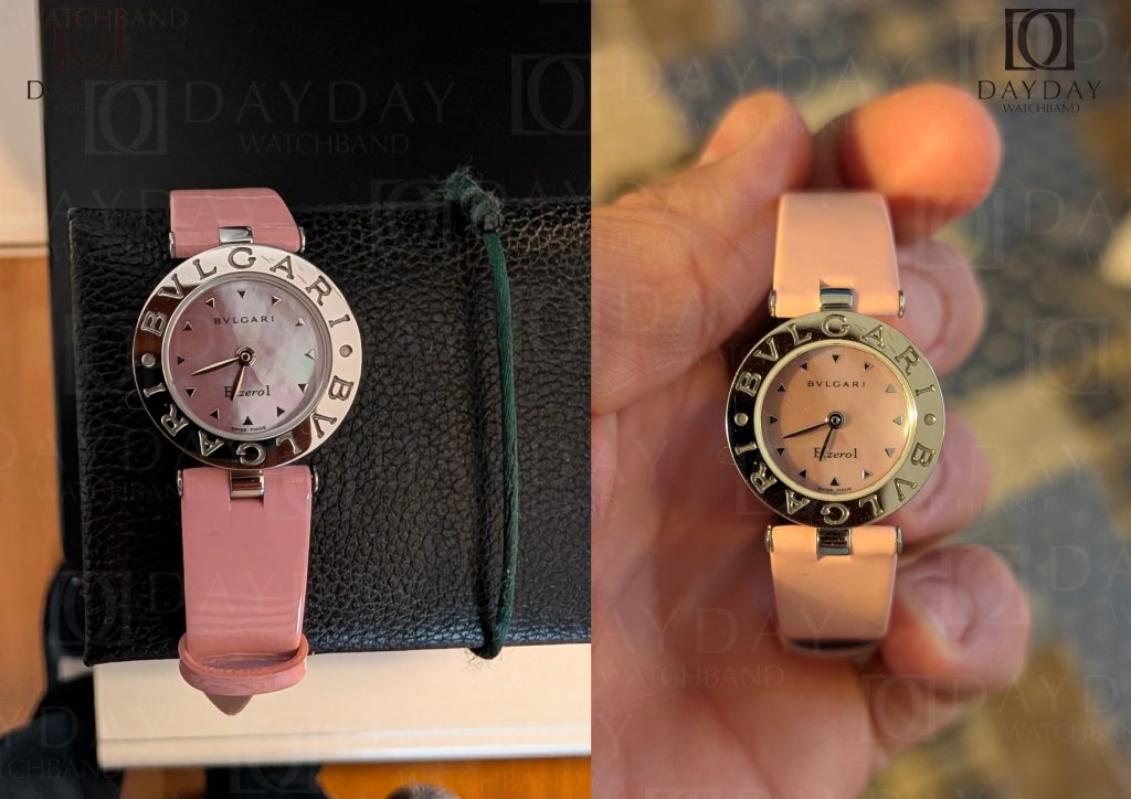 daydaywatchband Bvlgari B zero 1 pink patent leather watch strap band replacement