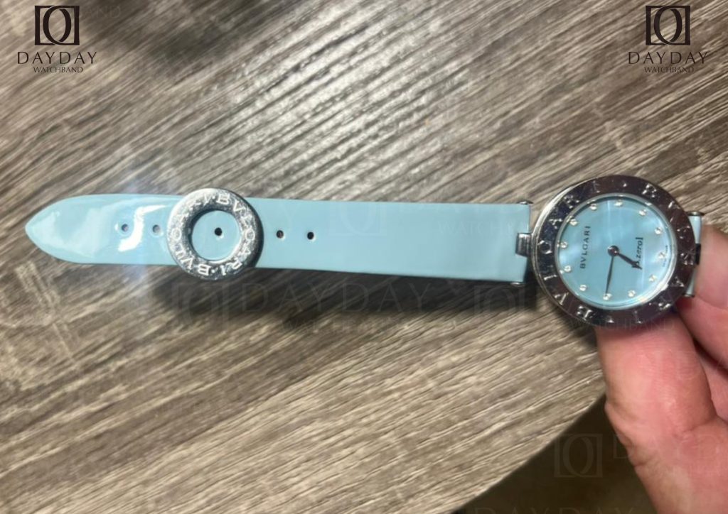 daydaywatchband Bvlgari B zero 1 tiffany blue patent leather handmade watch belt strap band replacement