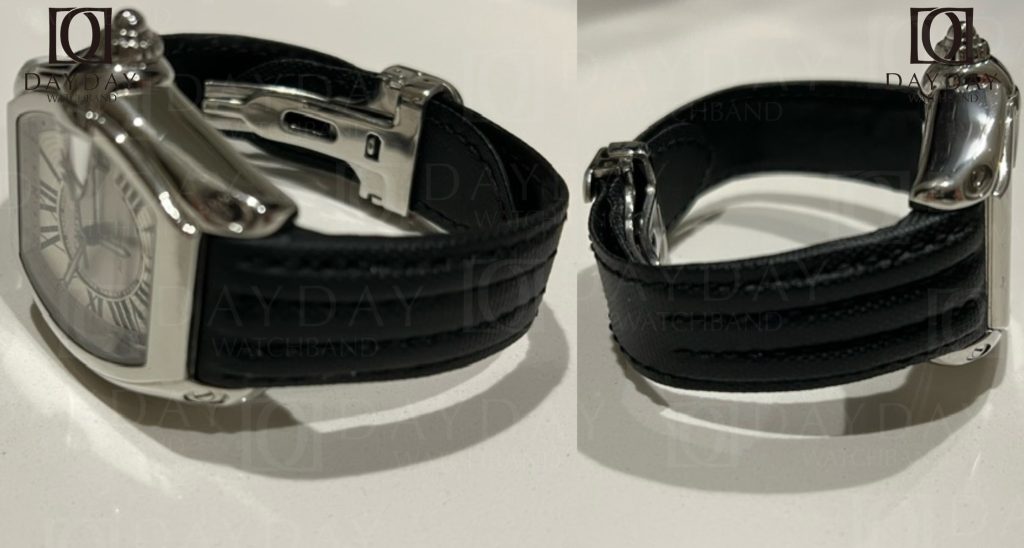 daydaywatchband custom handmade cartier roadster 20mm 19mm black leather watch strap band replacement