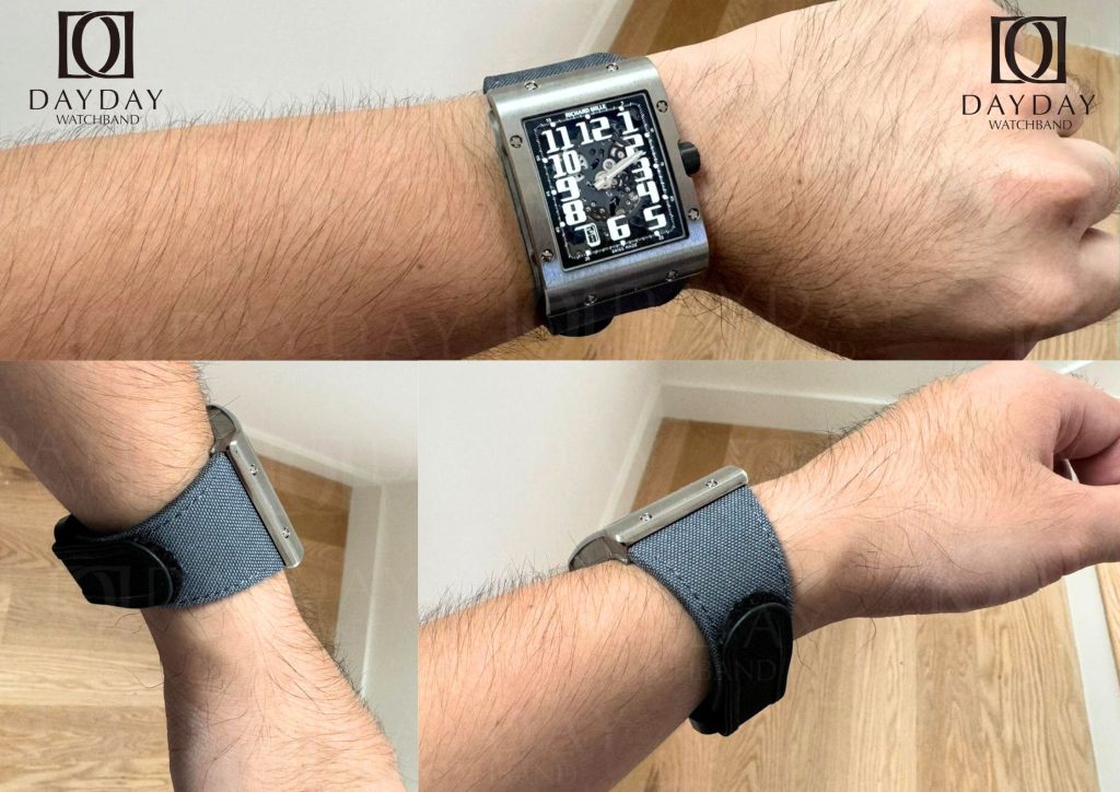 daydaywatchband customer review richard mille 016 grey nylon velcro watch strap replacement