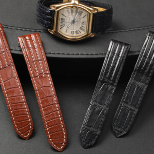daydaywatchband handmade luxury black brown alligator leather watch straps bands for Cartier Roadster 19mm 20mm banner