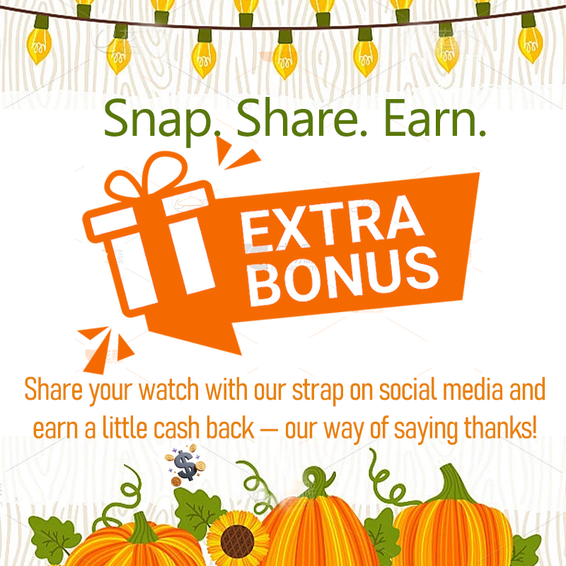daydaywatchband thanks giving share social media pay back $5